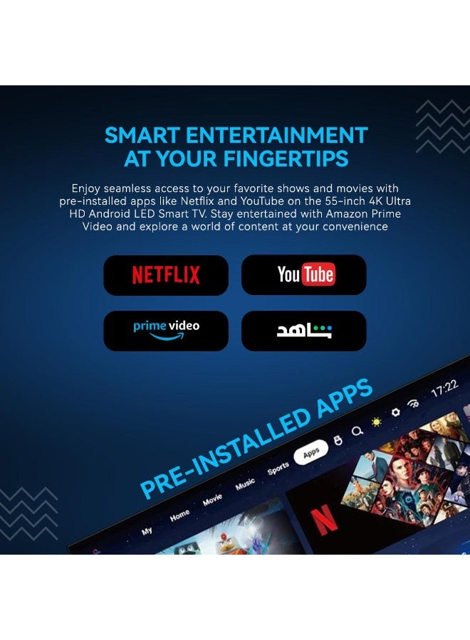 Star Track 55 Inch Smart TV 4K UHD Android…