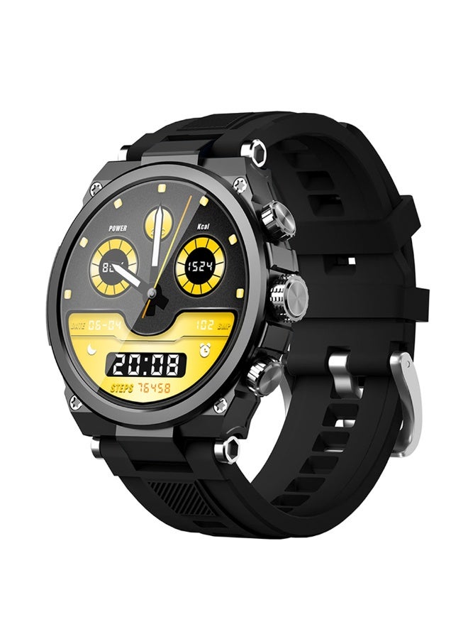 Compare Rugged Smart Watch for Men with Bluetooth Calling, HD Touch Screen Fitness Tracker, Waterproof Sport Smartwatch with Step Counter, Calorie Tracker, Loudspeaker & Physical Control Buttons, Compatible with Android & iPhone at KSA Price