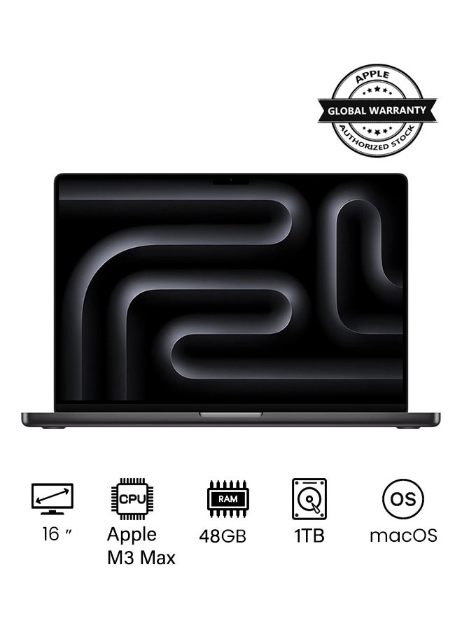 Compare 2023 Newest MacBook Pro MUW63 Laptop M3 Max chip with 16‑core CPU, 40‑core GPU: 16.2inch Liquid Retina XDR Display, 48GB Unified Memory, 1TB SSD Storage And Works with iPhoneiPadInternational version Space Black at KSA Price