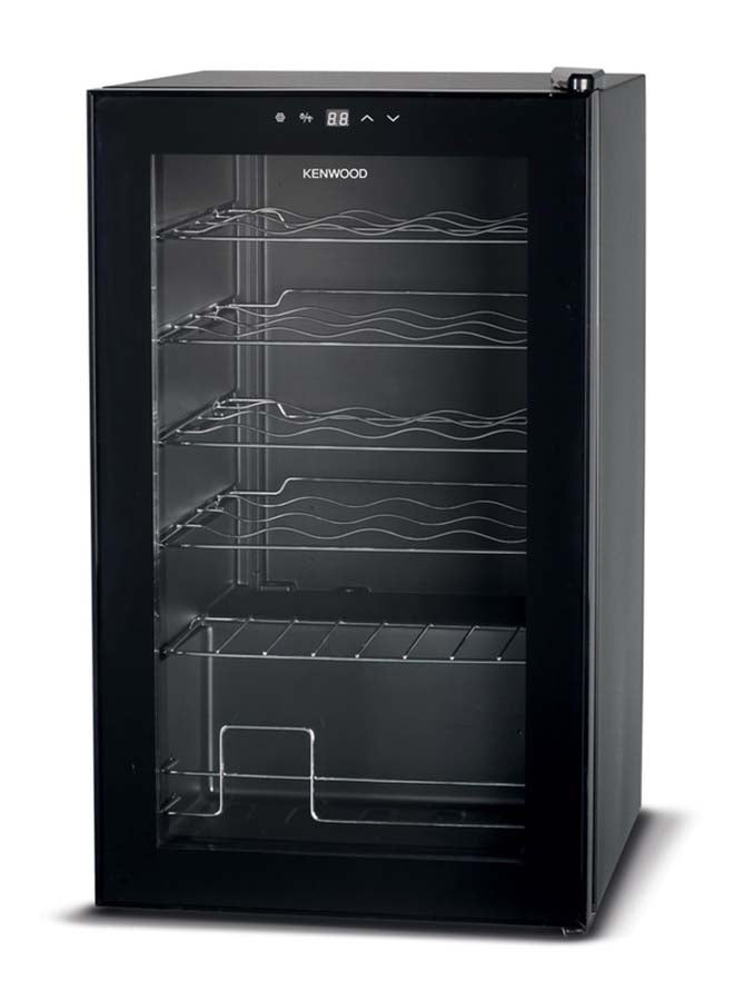 Compare Beverage Cooler 24 Bottles Wine Cooler With Double Glass Door, Blue Light, Smart Temperature Control 24 L 50 W BCM24.000BK Black at KSA Price