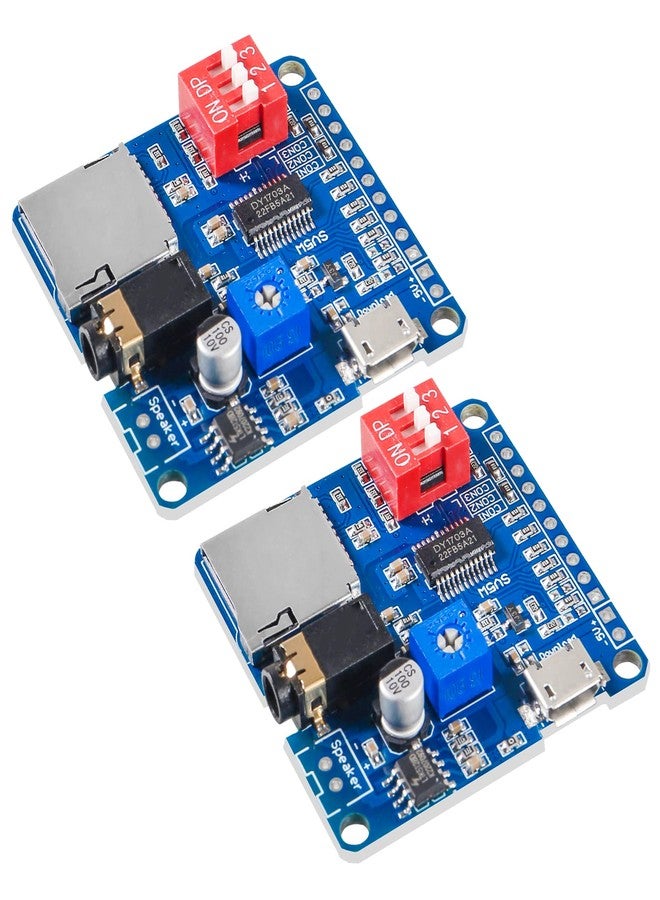 Compare Diitao 2PCS Voice Playback Module,MP3 Player Music Voice Board IO Trigger UART Serial Adapter Control Playback Module Micro USB IO Broadcast Function Amplifier Board Support SDTF Card DYSV5W at KSA Price