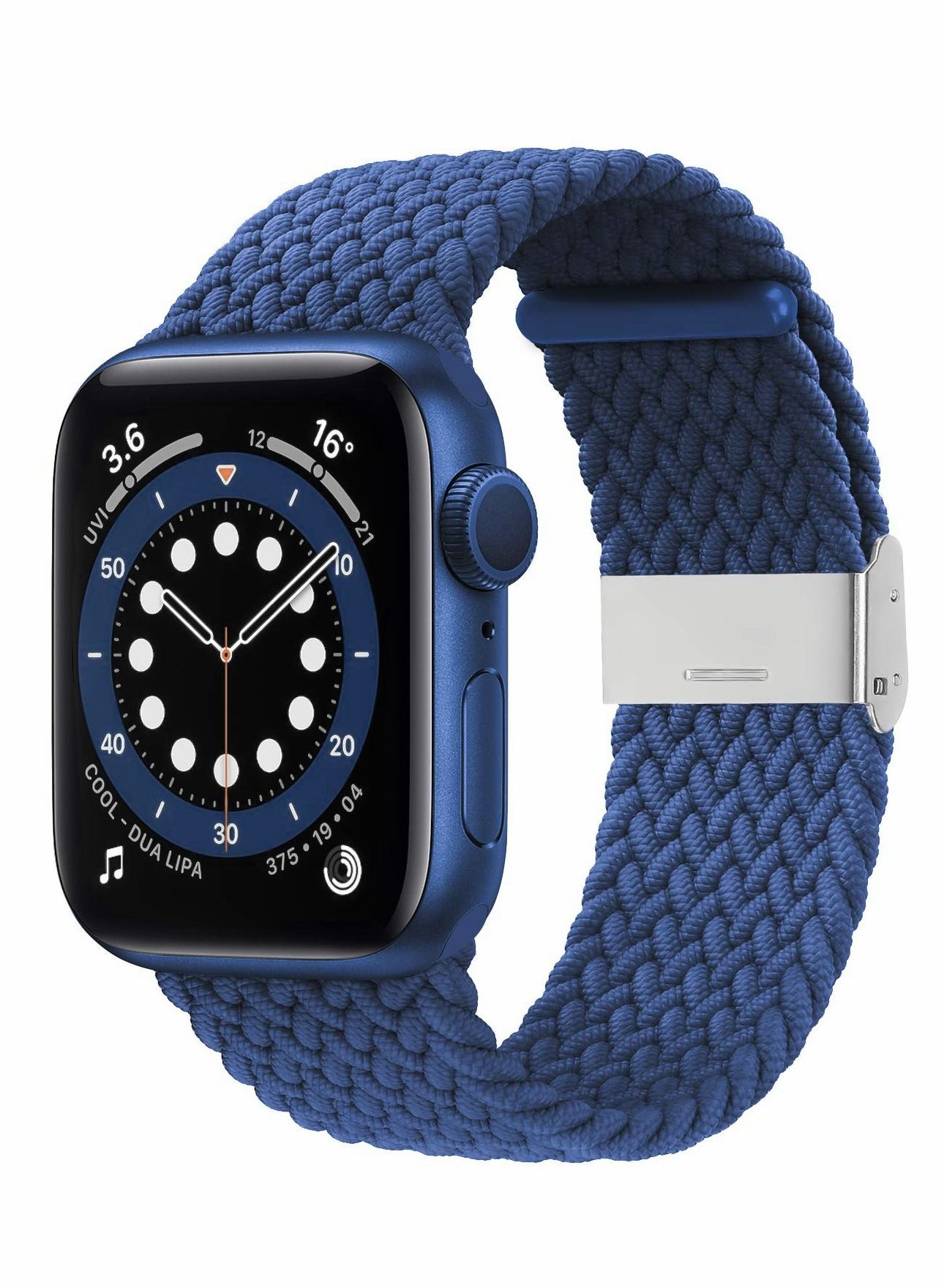 Compare Compatible with Apple Watch iWatch Bands 38mm 40mm 41mm 42mm 44mm 45mm Women Men Adjustable Braided Solo Loop Stretchable Elastics Sport Wristband for Series 76SE54321 at KSA Price