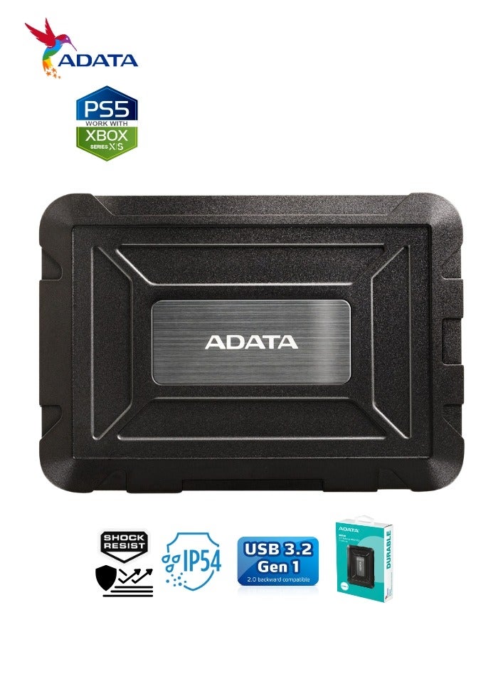 Compare ED600 DURABLE External Enclosure for HDD and SSD  | Compatible with PS5 XBOX | Water Dust Resistance 2.5 at KSA Price