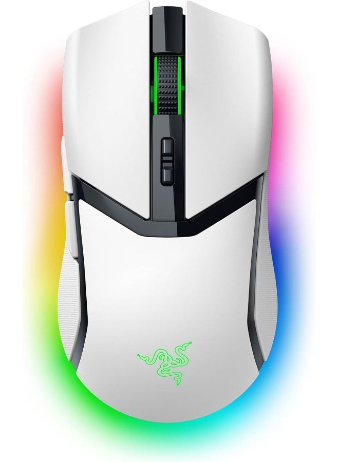 Compare Razer Cobra Pro Wireless Gaming Mouse: 10 Customizable Controls, Chroma RGB Lighting, 30K Optical Sensor, Gen3 Optical Switches, 2.4GHz, Bluetooth, USB Type C, Up to 170 Hr Battery  White I RZ0104660200R3G1 at KSA Price