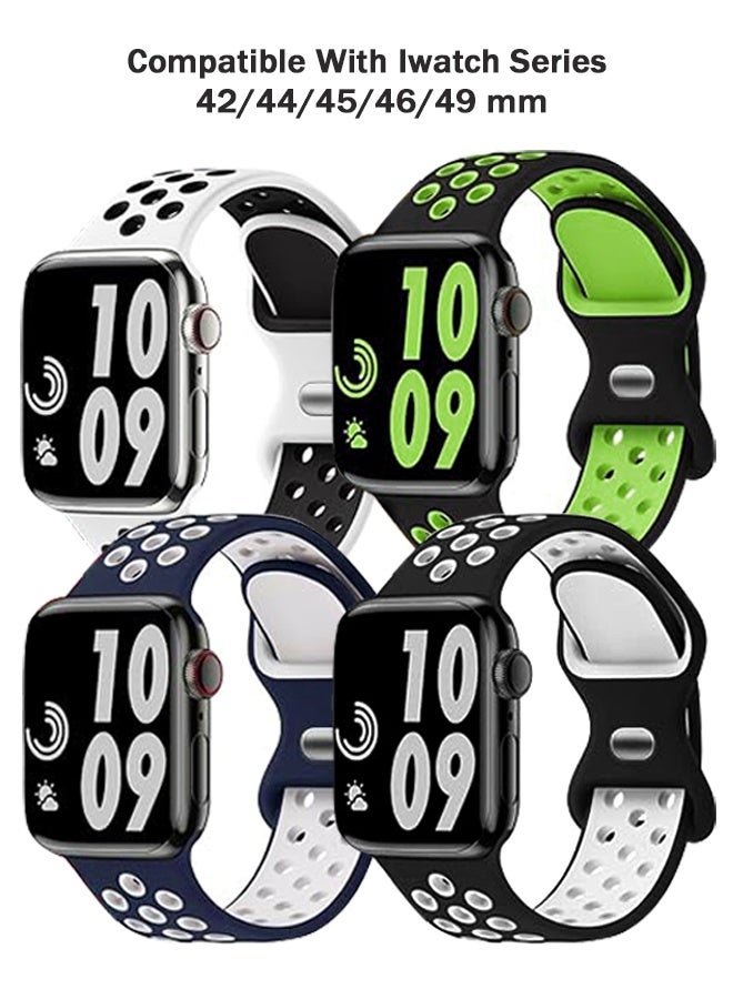 4 Pack Sport Silicone Bands Compatible with Apple…