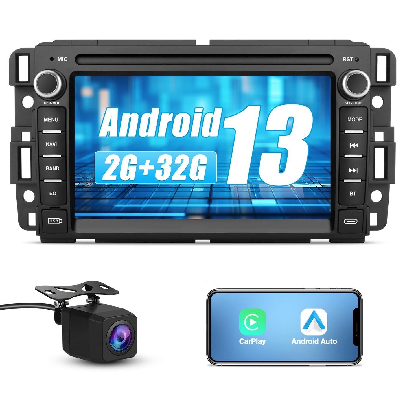 AWESAFE Car Stereo for Chevy Silverado GMC…