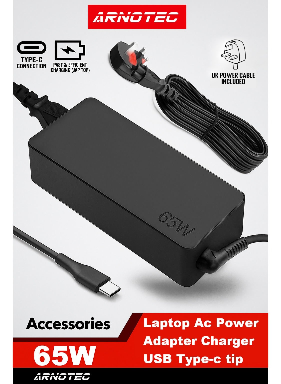 65W USB Type-C Power Adapter for Lenovo,…