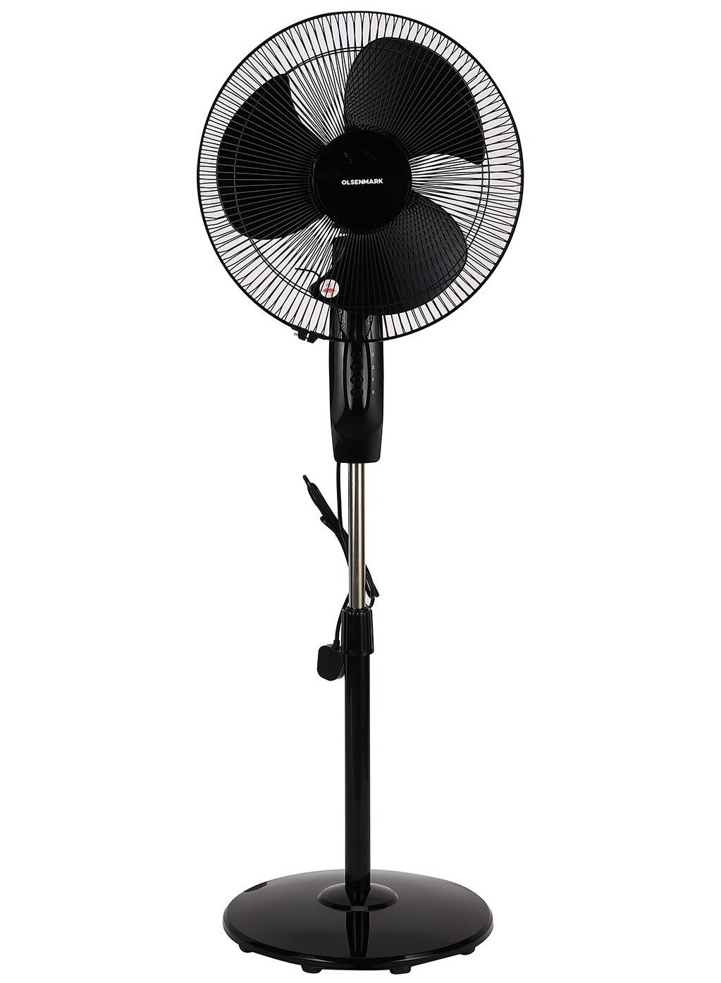 Compare 16Inch High Speed Stand Fan Pedestal Design With 3 Blades For Strong Wind And 3Speed Level 0.01 L 0.01 W OMF1869 Black at KSA Price