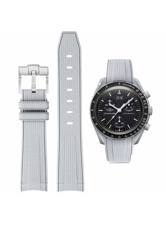 Compare Bands for Moonswatch Watch Rubber for Omega x Swatch MoonSwatch 20mm Rolex Seiko Watch Silicone Men with Stainless Steel Replacement Bracelet Original Bracelet Omega x Swatch MoonSwatch Speedmaster at KSA Price
