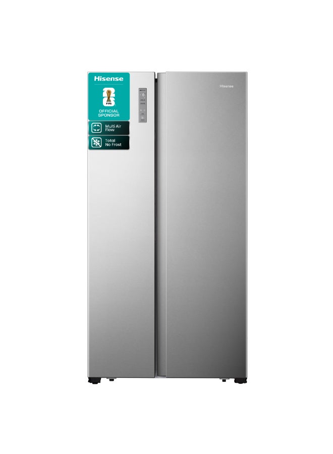 Compare 670L Gross  544L Net Capacity Side By Side Refrigerator, Total No Frost, Inverter, Multi Air Flow Super Cool RS3P725NAI Silver at KSA Price