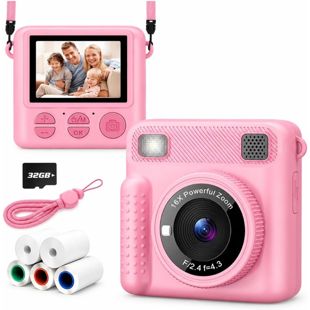Compare KYFHZurligi Camera for,1080P HD Digital Camera with Printing PaperTRG at KSA Price