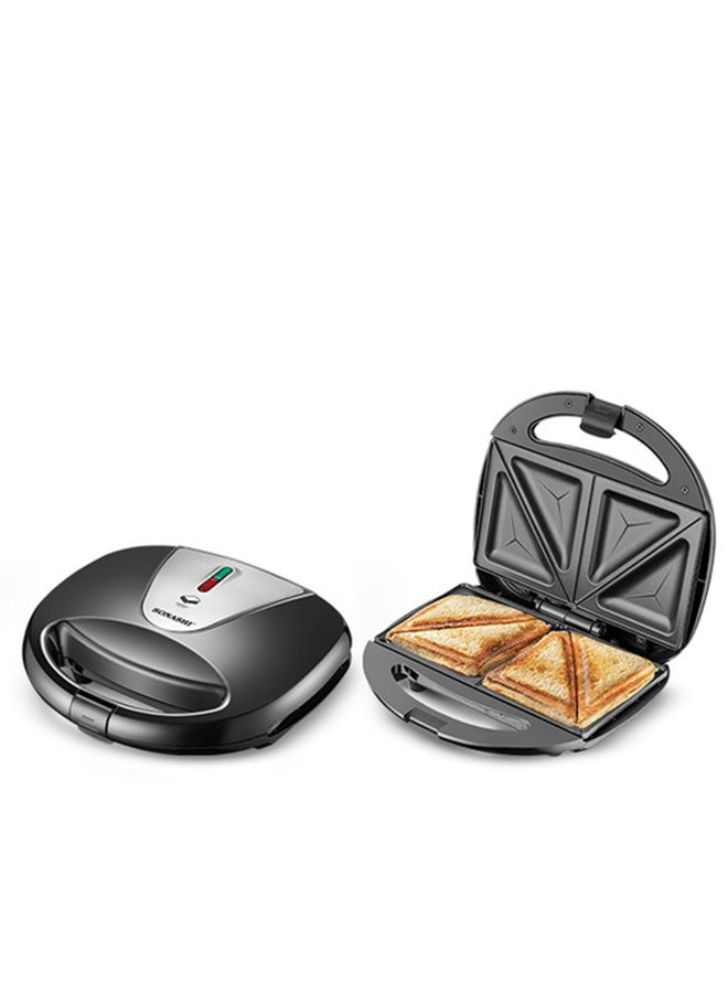 Compare 2 Slice Sandwich Maker with NonStick Plates | Overheat Protection, Power OnOff and Ready Indicator | Perfect for Breakfast 750 W SSM884 BlackSilver at KSA Price
