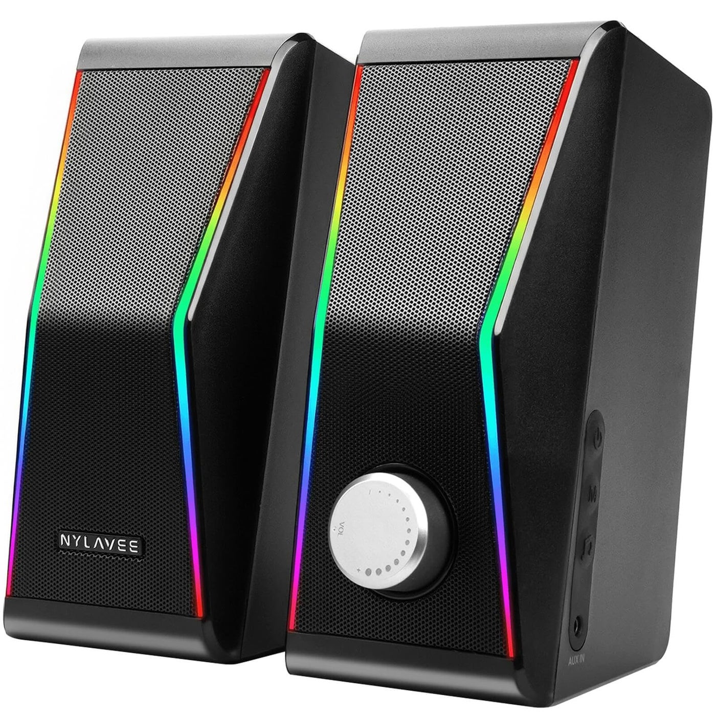 Nylavee Computer Speakers, Hi-Fi Stereo Sound PC…