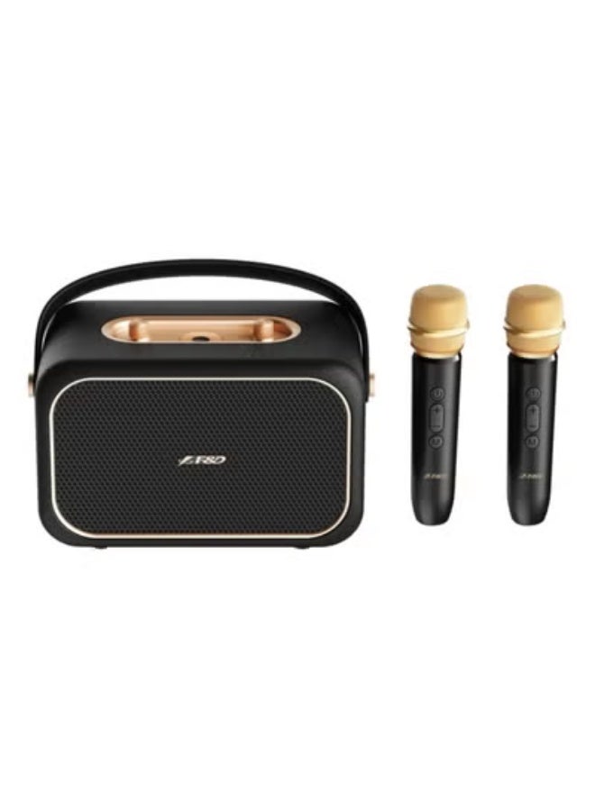 Compare RW40 Portable Bluetooth Speaker with Wireless Mic | 360° Surround Sound, Deep Bass, Bluetooth 5.3 | 20H Playtime, APP Control, BTAUXUSB | Home Party Black at KSA Price