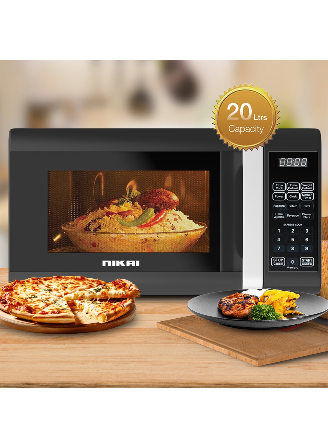 Microwave Oven, Digital Touch Control, Child Safety-Lock,…