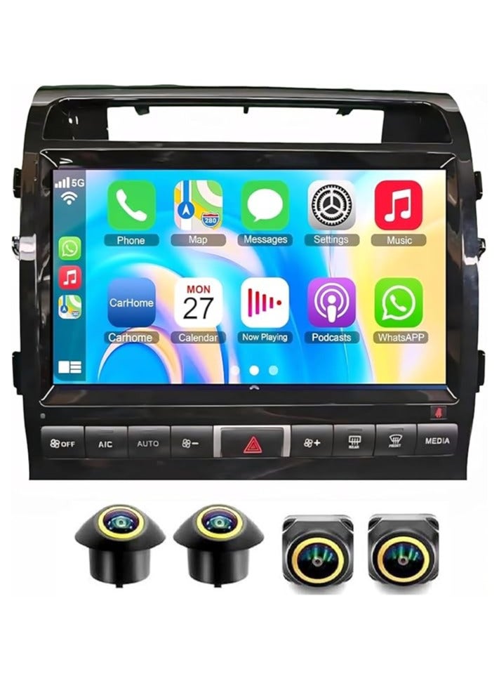 Compare Android Car Stereo for Toyota Land Cruiser VXR 20072015 4GB RAM 64GB ROM Support Carplay, Mirror Link WiFi BT, Radio GPS, 10 Inch IPS.QLED, Fast interface Screen with 360D Camera and ABC Harness TYPE at KSA Price