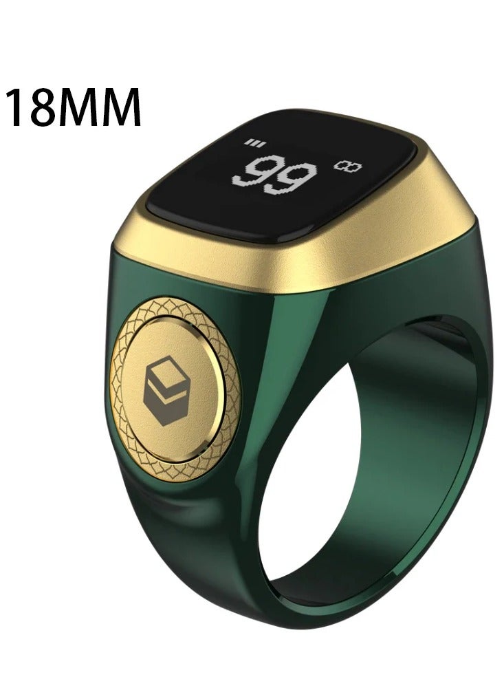 Smart Tasbih Plastic Zikr Lite Ring Green 18MM