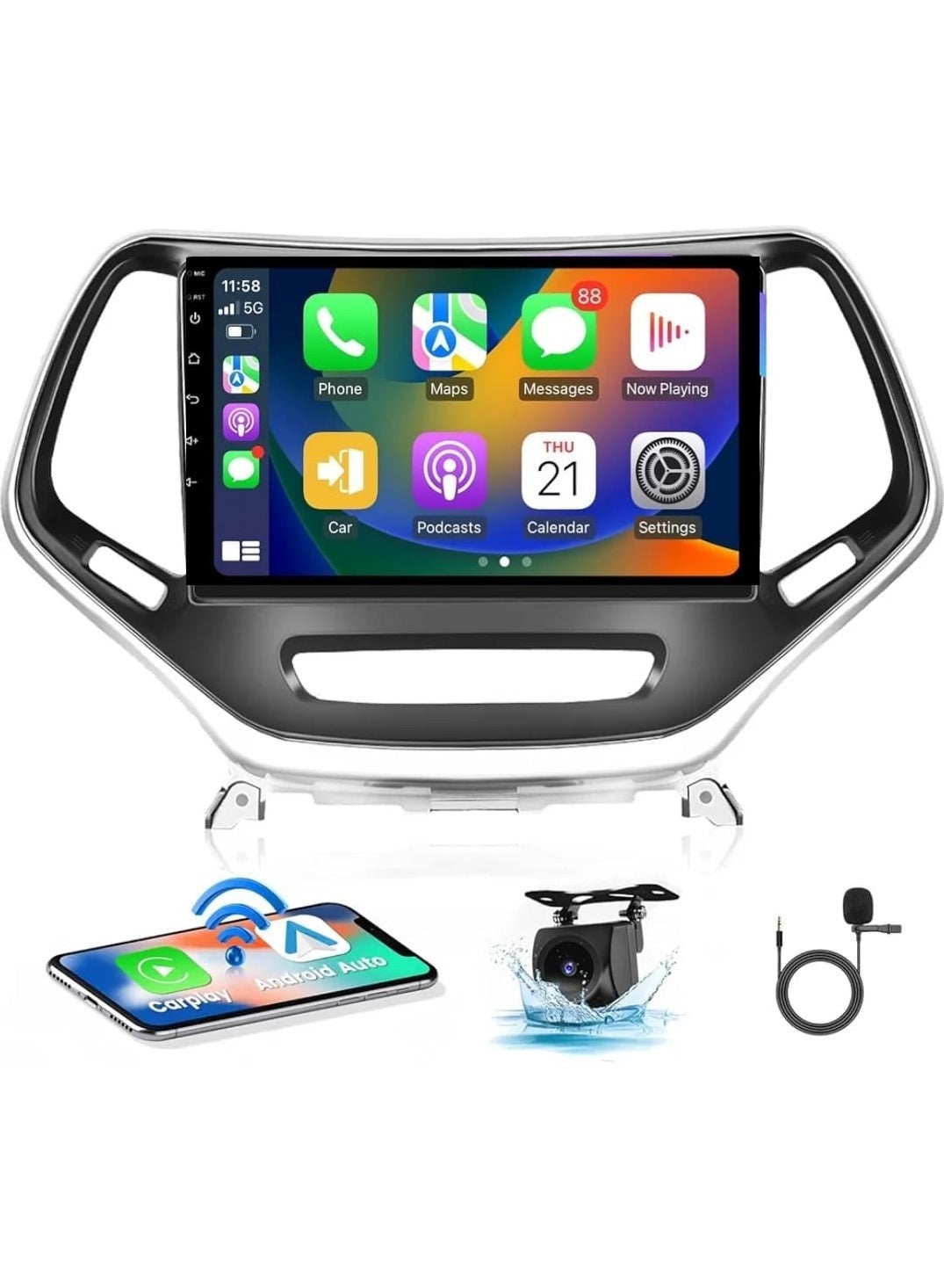 VIEREX Android Car Stereo Jeep Cherokee 2013-2018…