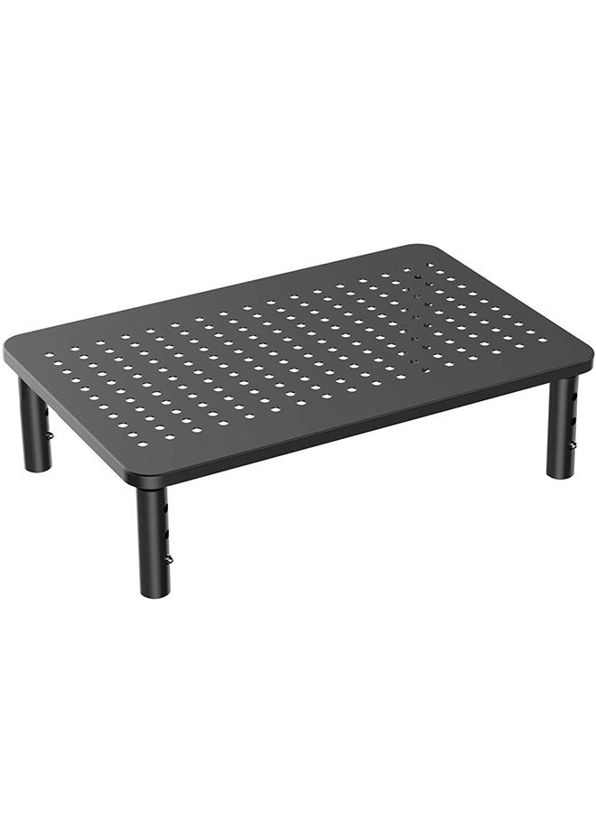 Compare Adjustable NonSkid Rubber Premium Laptop PC Monitor Stand with Sturdy Stable Metal Construction Riser Height Black at KSA Price