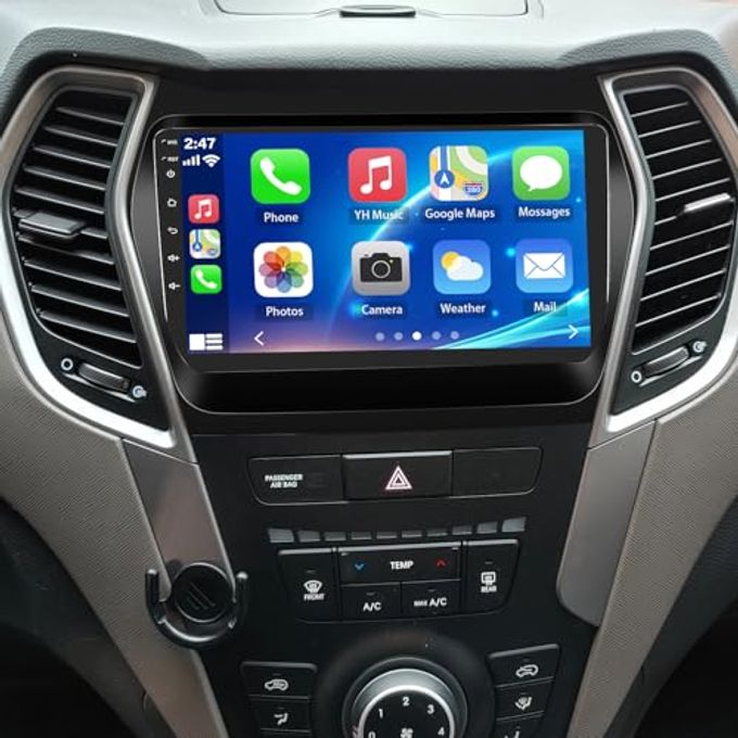 Compare 9 Car Radio For Hyundai Santa Fe Ix45 2013 2014 2015 2016 2017 With Wireless Carplay Android Auto 2+32G Bluetooth Screen With Fm Gps Rds Backup Camera at KSA Price