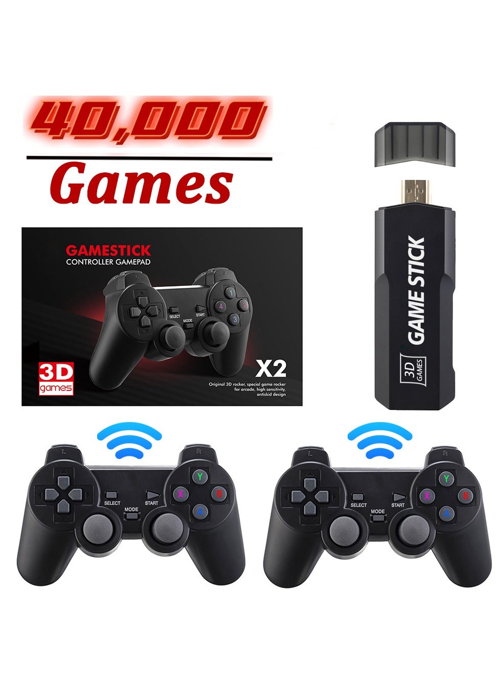 Compare Portable Video Game Console, Wireless Controllers, 50 Emulators, 40000+ Games For PS1N64DC at KSA Price