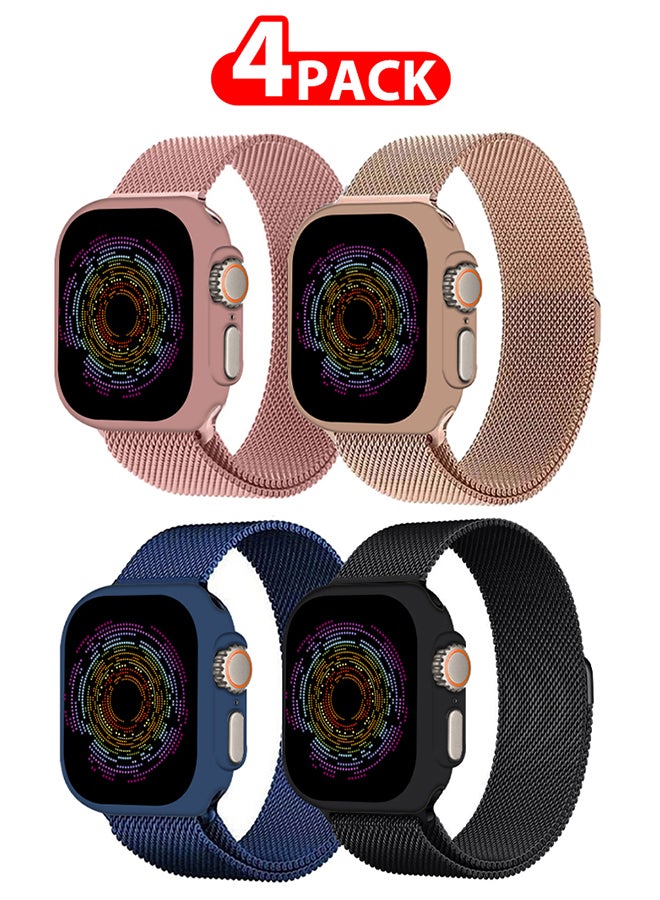 4 Pack Stainless Steel Milanese Loop Compatible…