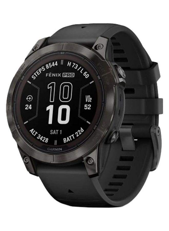 Compare Fenix 7 Pro  47MM  Sapphire Solar Edition  Up To 22 Days In Battery Life  1.3inch SunlightVisible  Display, Scratch Resistant, Power Sapphire™, Heart Rate Monitor, All Day Stress Monitor, Power Glass Solar Charging Lens, Super Bright LED Flashlight, iOS and Android Compatible Black  Carbon Gray at KSA Price