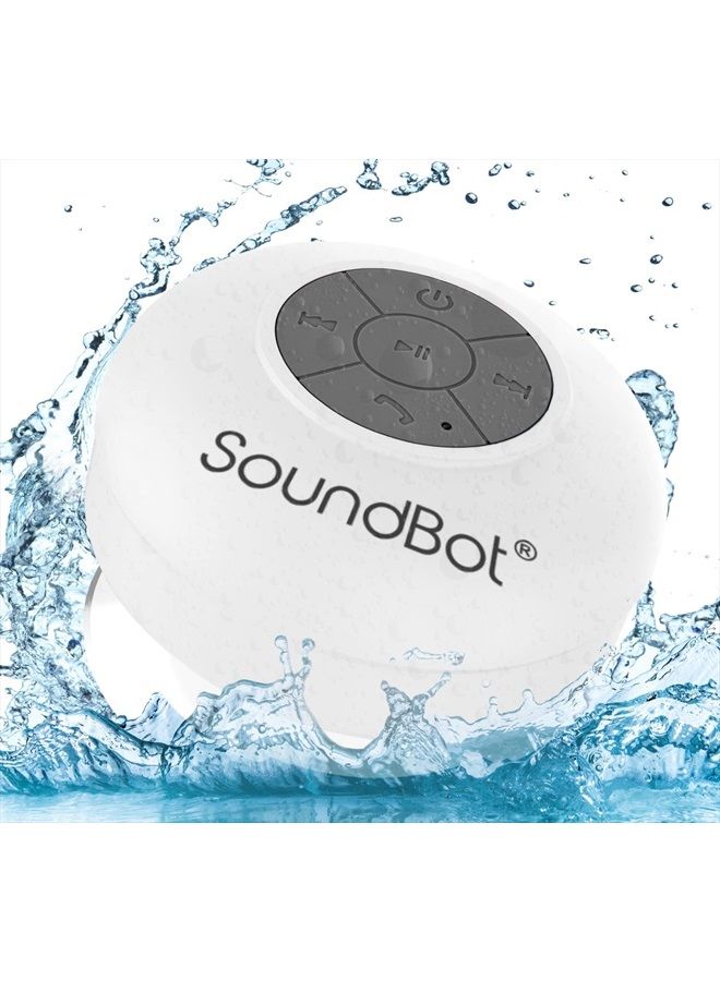 Compare SB510 HD Bluetooth Shower Speaker, Water Resistant Handsfree Portable Speakerphone with Builtin Mic, 6hrs of Playtime, Control Buttons and Dedicated Suction Cup White at KSA Price