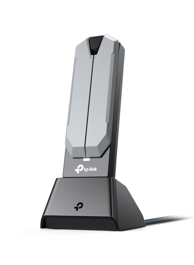 Compare Archer TBE400UH BE6500 WiFi 7 High Gain Wireless TriBand USB Adapter|6 GHz Band, 160 MHz Channel | MultiLink Operation | USB 3.0 Transfer Speeds | Range Booster High Gain Antennas + Beamforming Grey at KSA Price