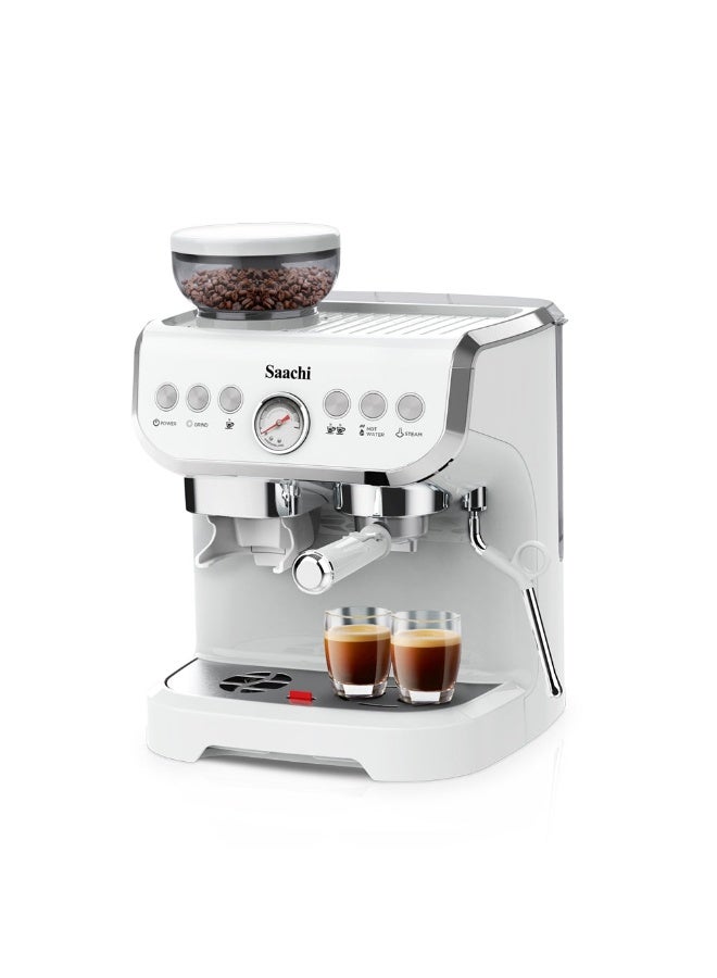 19-Bar Coffee Maker NL-COF-7066CG-WH, Built-in Grinder,…
