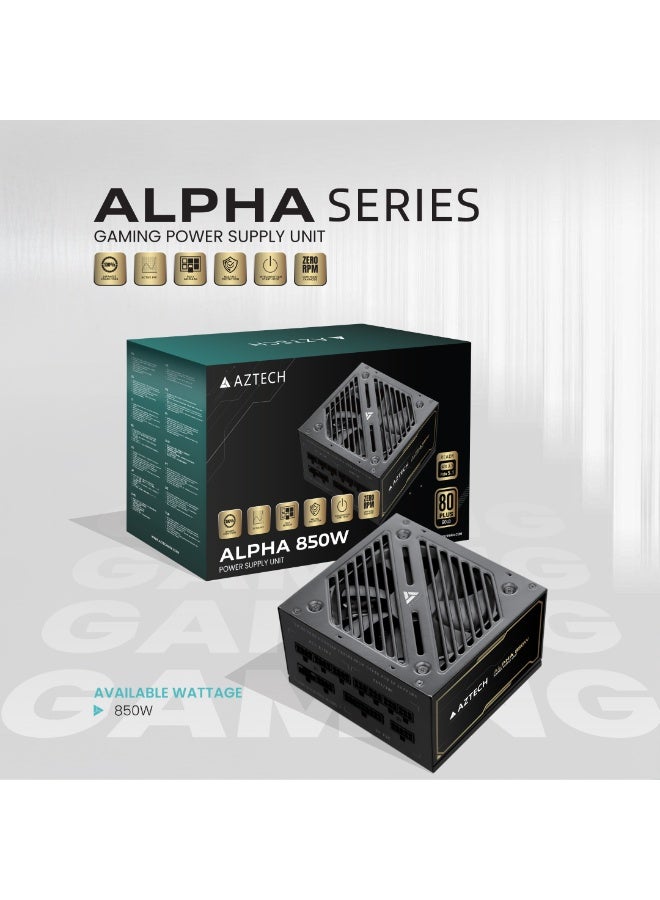 Compare ALPHA 850W 80 Plus Gold Fully Modular Power Supply ATX 3.1 and PCIe 5.1 Ready Zero RPM Silent 120mm Fan Japanese 105°C Capacitors High Performance RTX 40 Series Gaming PSU Reliable Efficient Stable Power for Gaming and Workstation PCs at KSA Price
