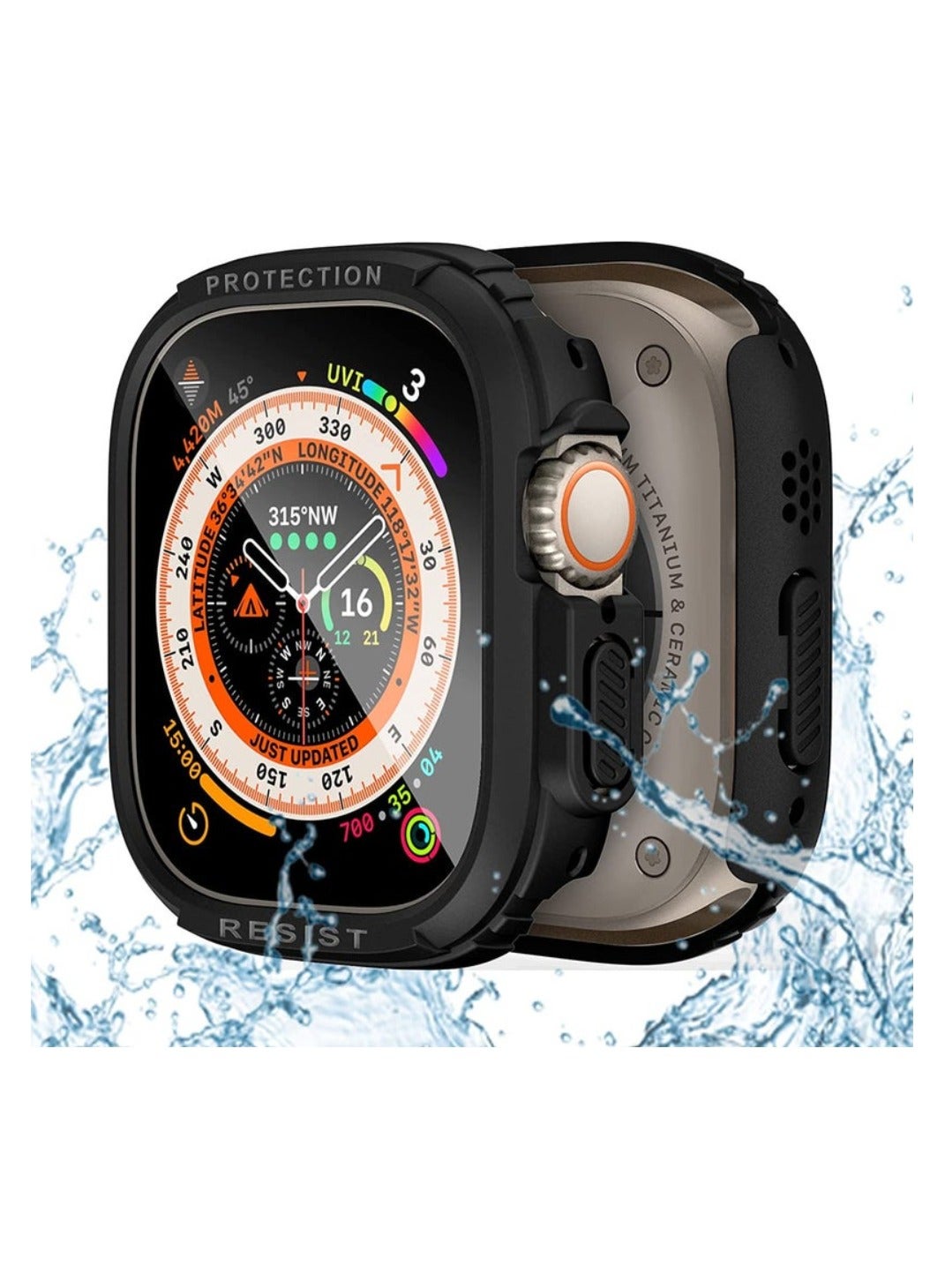 Watch case for Apple ultra 49mm 2+2 Pack Hard…