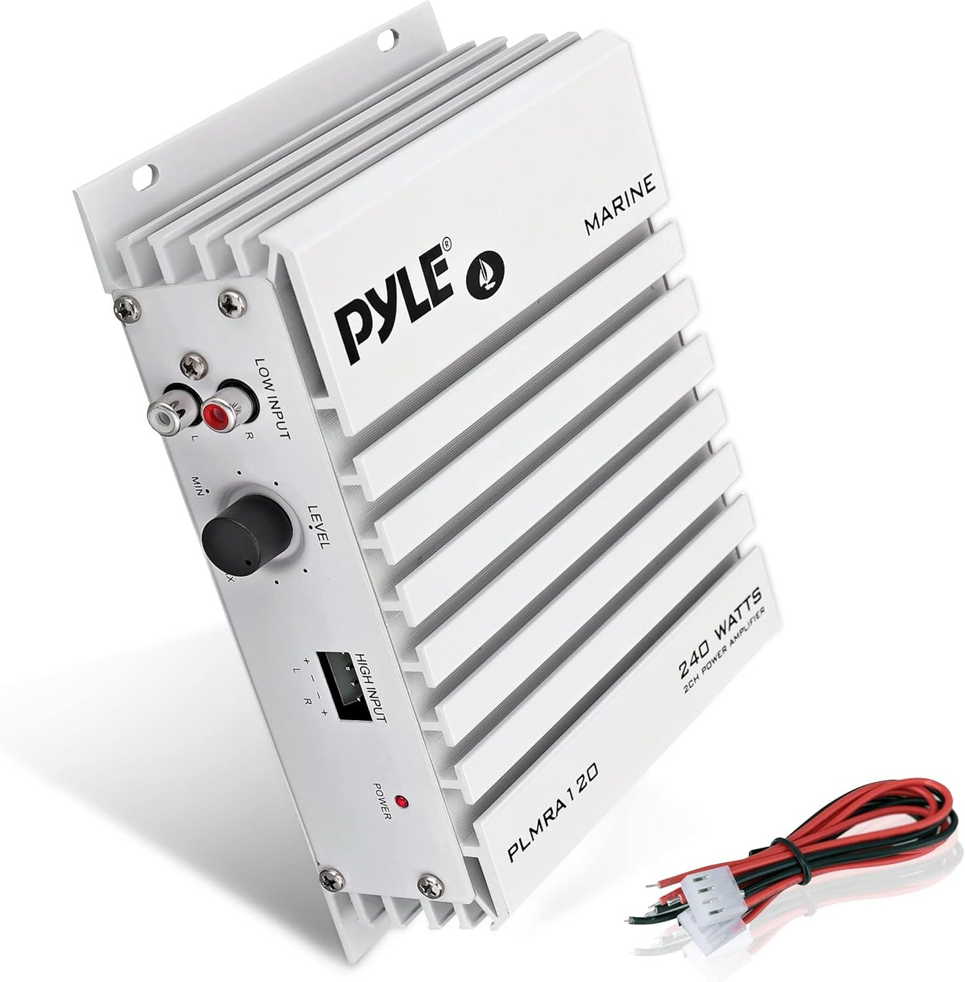 Compare Pyle Hydra Marine Amplifier  240 Watt 4 Channel Waterproof Audio Amplifier with RCA Input & LED Indicator PLMRA120 at KSA Price