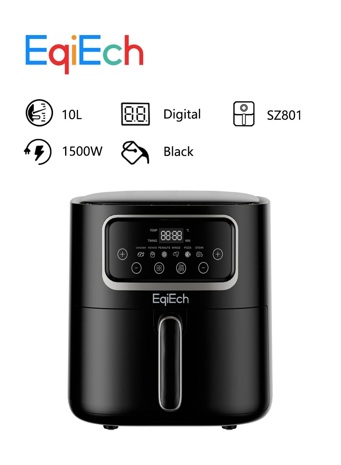 Air Fryer 10 Liter 1500 W ,Digital Touch…
