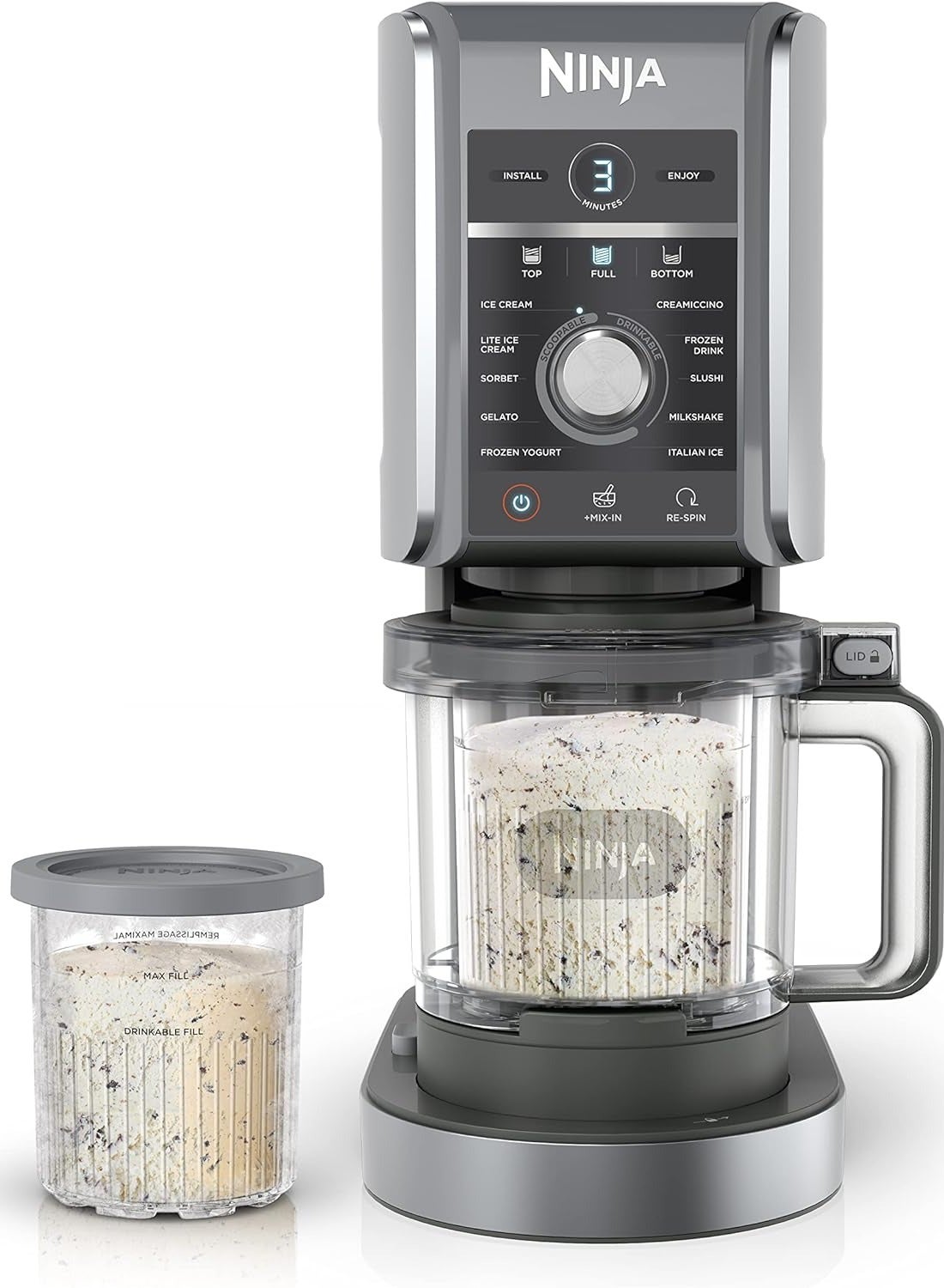 CREAMi Deluxe 10-in-1 Ice cream & Frozen Drink…