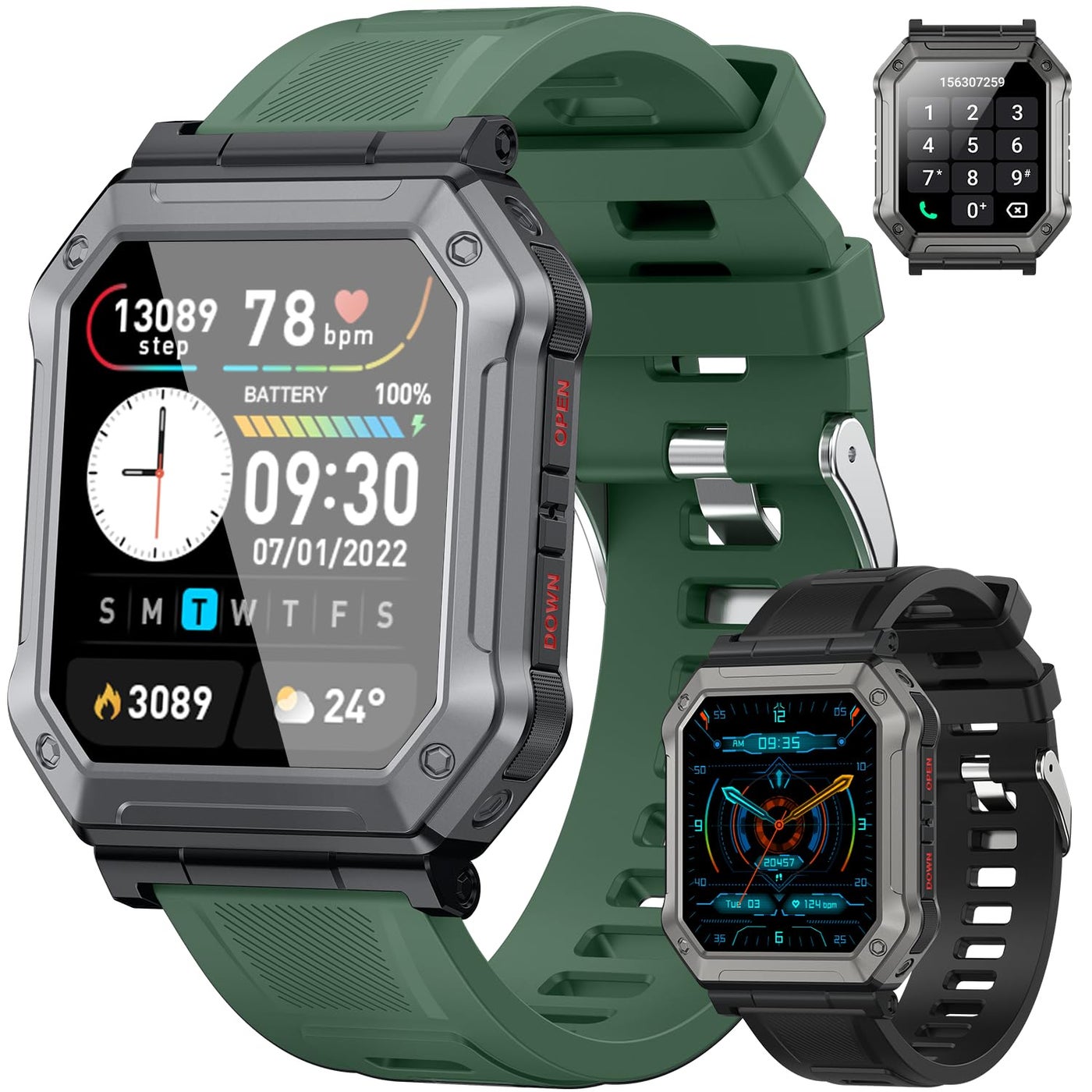 Smart Watch for Men Fitness Tracker: Military…