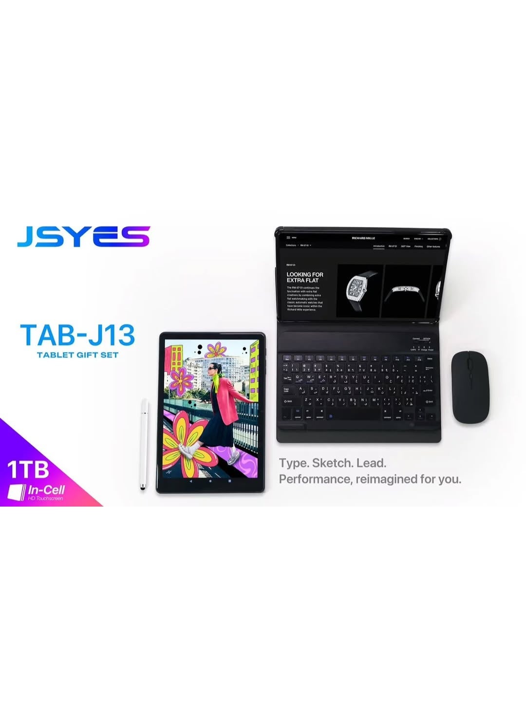 TAB-J13 Tablet Gift Set – 1TB Storage, 10.1” In-Cell…