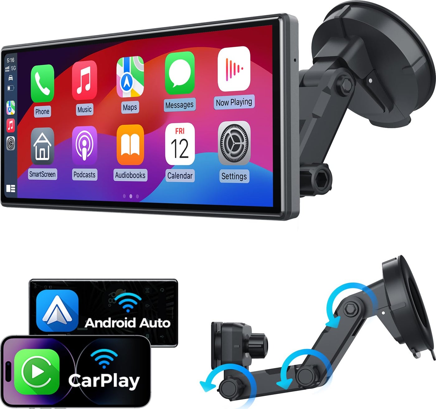JATAZA 1026 Wireless Apple Carplay Screen for Car…