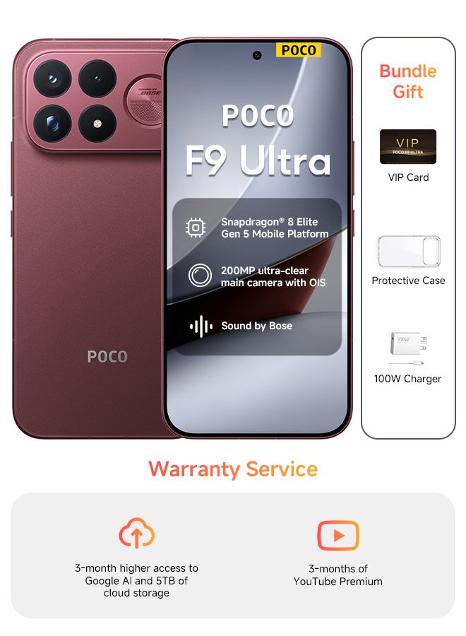 Compare POCO F9 Ultra Dual SIM 5G Dark Cherry  16GB RAM 512GB  Global Version at KSA Price