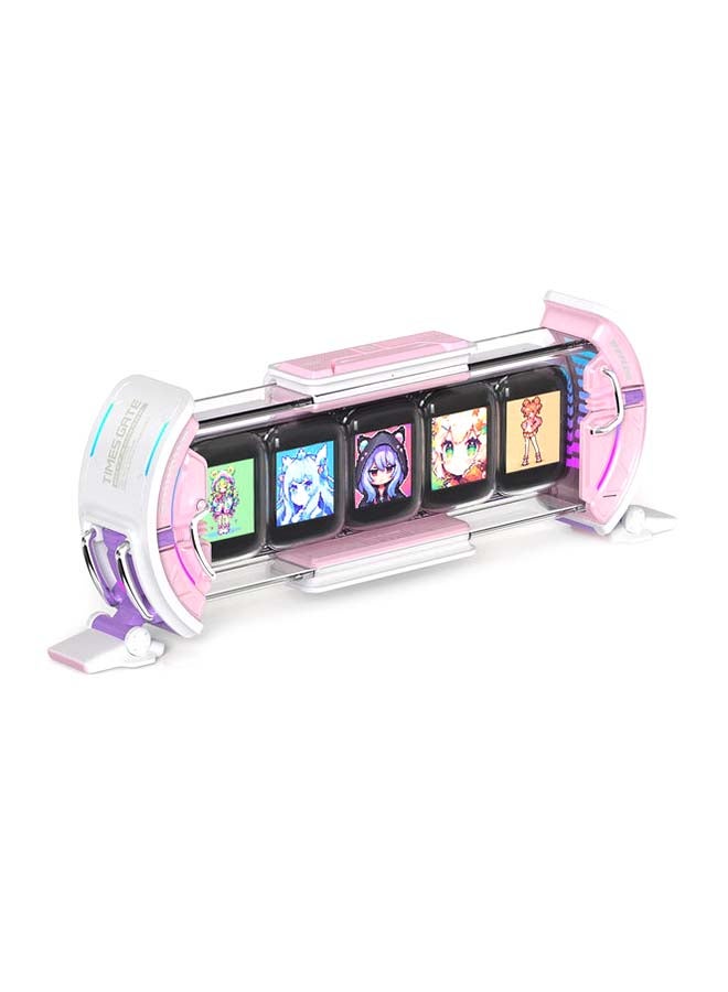 Compare Divoom Times Gate Pixel Art Informative Cyberpunk Digital Pink at KSA Price