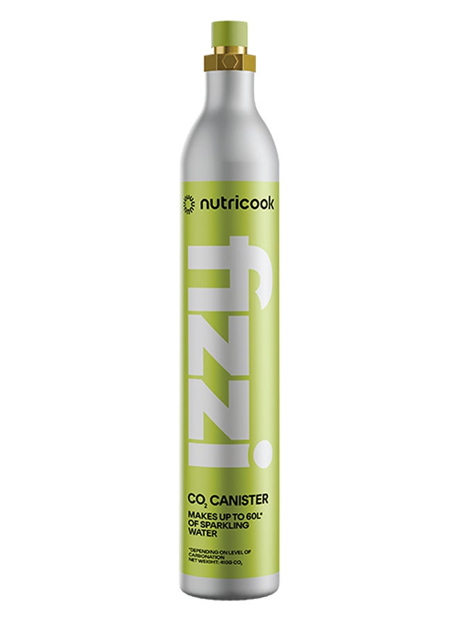 Compare Fizzi CO2 Cylinder, 60L Capacity, Compatible with Multiple Soda Makers, Universal Refillable Canister, Beverage Grade CO2, FCO100ME, Silver, 10Year Lifespan NCCO100 silver at KSA Price
