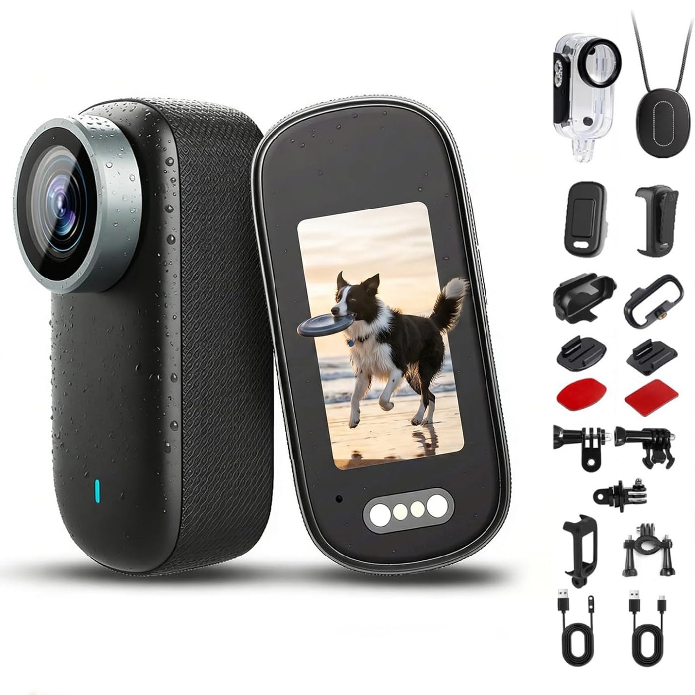 Angju 4K Thumb Action Camera, Portable Mini Body…