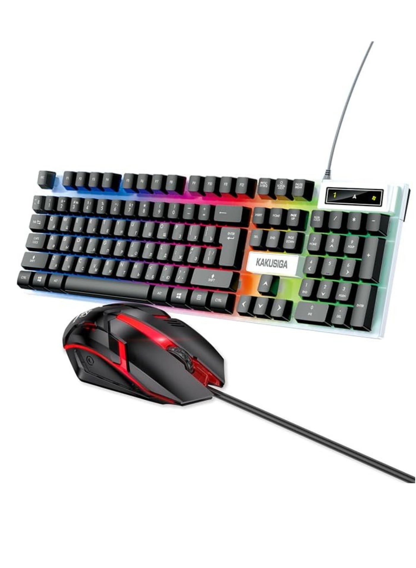 Compare Kakusiga UltraCompact 103Key RGB Gaming Keyboard & Mouse Combo – HotSwappable Keys, High DPI, Ergonomic, Ideal for Gamers, Typists & Travel – PCMac Compatible at KSA Price