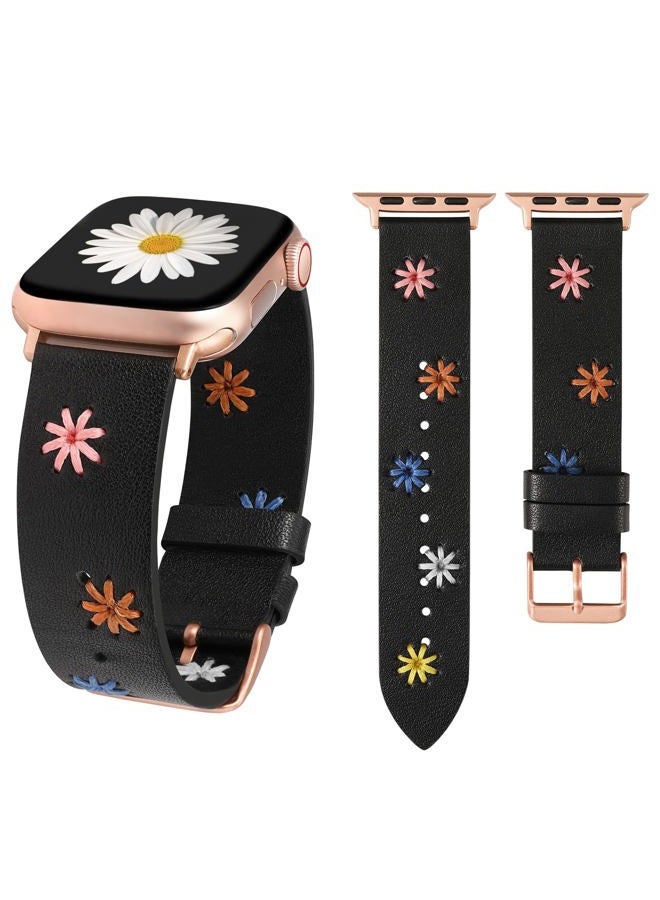 Daisy Leather Band Compatible with Apple Watch Band…
