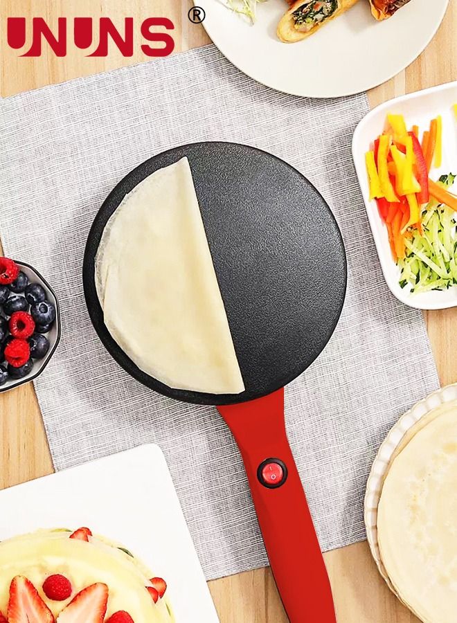 Compare Electric Crepe Maker,3Piece Crepe Maker Set,NonStick Coating Crepe Pan With WhiskAand Tray,Auto Temperature Control For Crepes,Pancakes,Tortilla at KSA Price