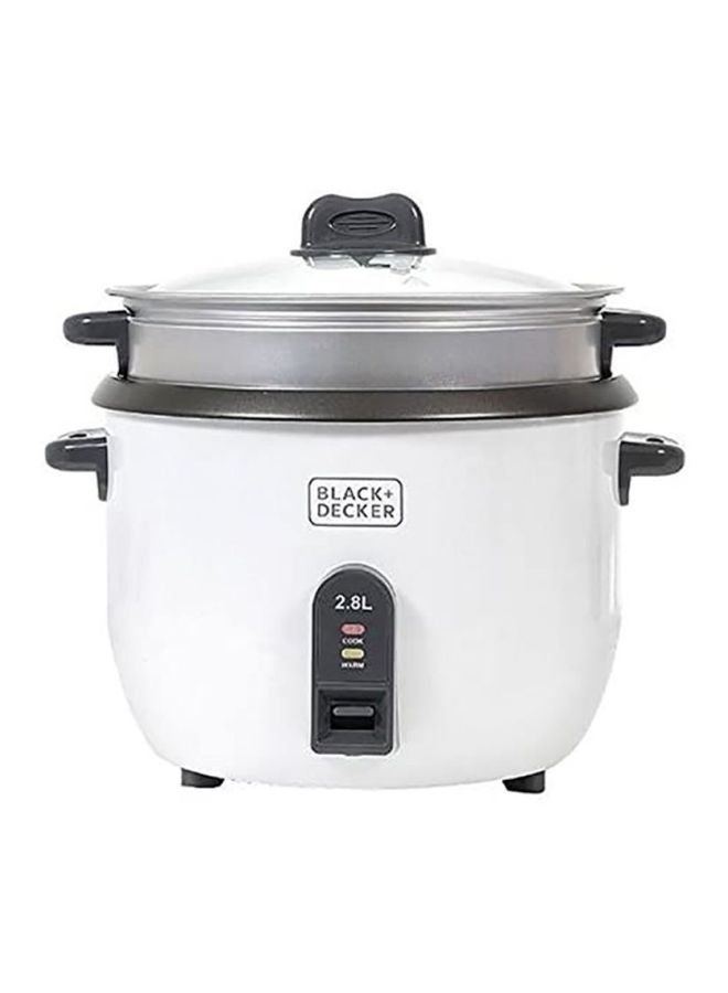 Compare Rice Cooker, Nonstick Removable Bowl, Steaming Tray, AutoWarm Function, Glass Lid, CoolTouch Handles, Water Level Indicator, Easy Operation, 2.8 L 1100 W RC2850B5 White at KSA Price