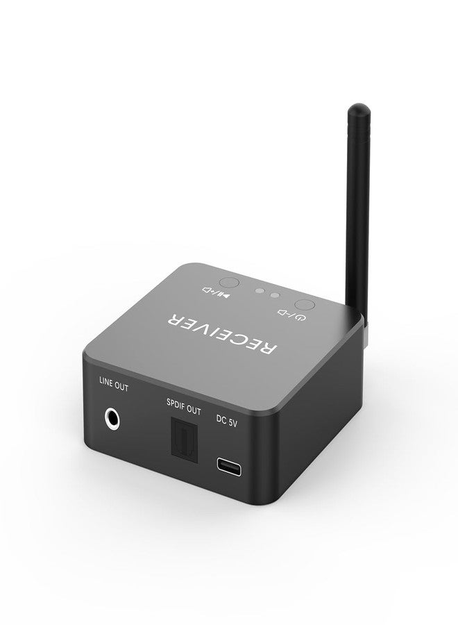 Compare Wireless Bluetooth Receiver 192KHz Digital to Analog Audio, 160ft Long Range with Builtin Bluetooth 5.3 Receiver, Wireless Adapter Kit with 3.5mm Stereo AnalogLine and Optical DigitalSPDIF Out at KSA Price