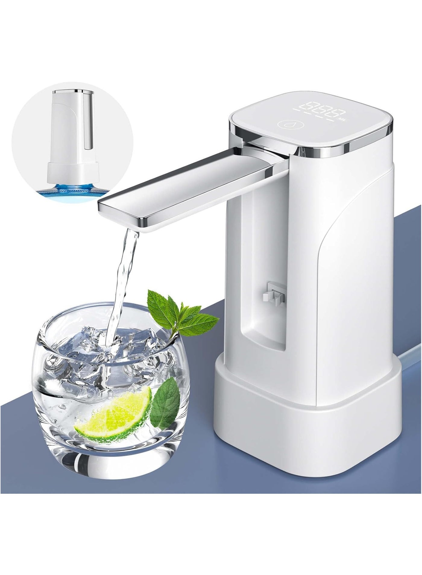 Compare Electric Water Bottle Pump,USB Charging Dispenser,Foldable Automatic Water Dispenser, Foldable Universal Pump,TypeC Rechargeable,Touch Screen,Digital Display,Low Noise,for Home Office Camping Kitchen at KSA Price