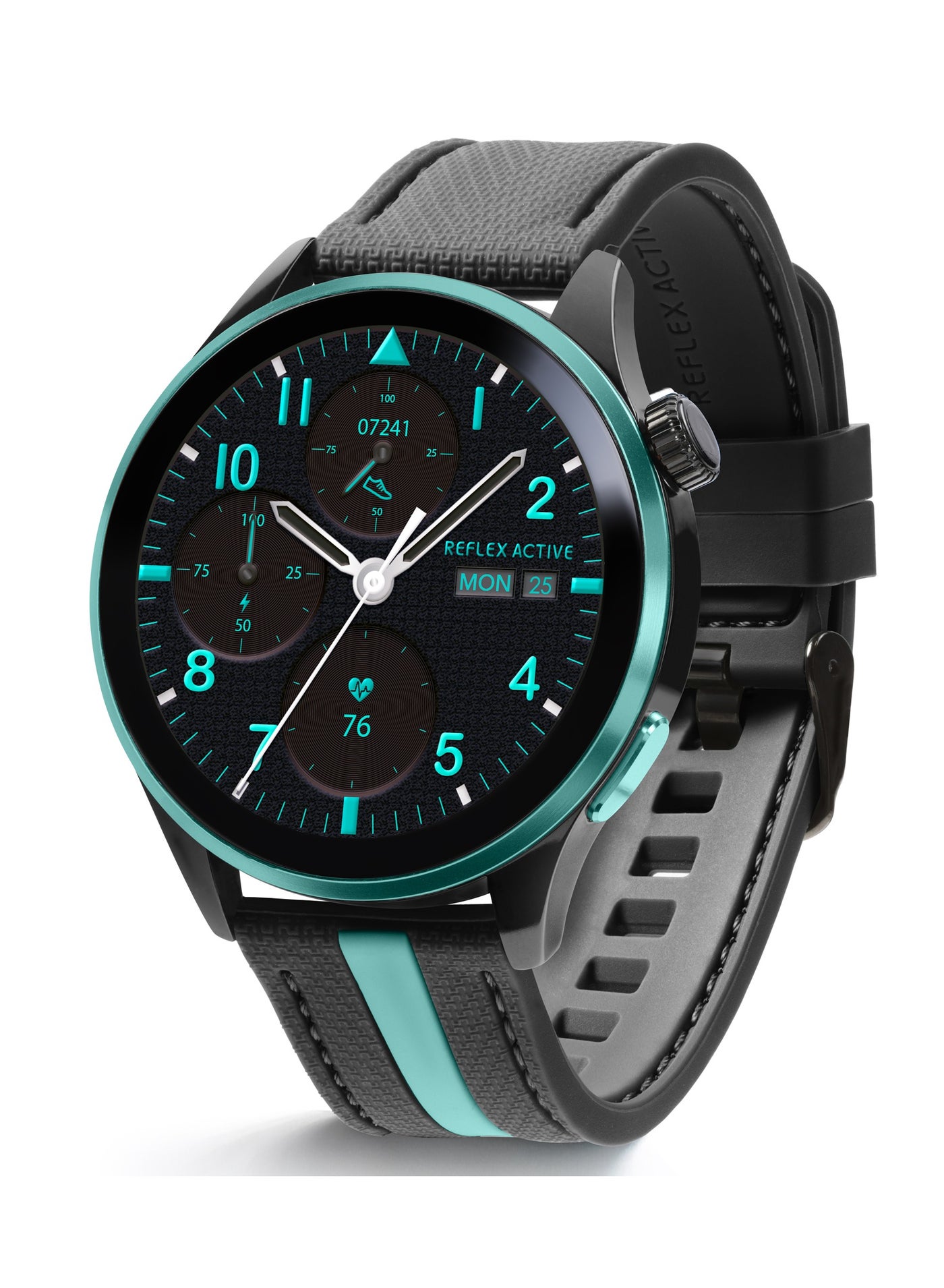 Compare Reflex Active Venture R 400 AMOLED GPS Black and Green Smart Calling Watch at KSA Price