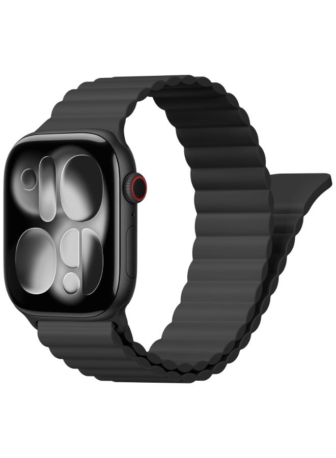 Compare Magnetic Sport Bands for Apple Watch Band  42mm 44mm 45mm 46mm iWatch bands for Women Men,Silicone Loop Strap Wristband for Apple Watch Series 11 10 9 8 7 6 5 4 3 SE 32nd Ultra32 49mm at KSA Price